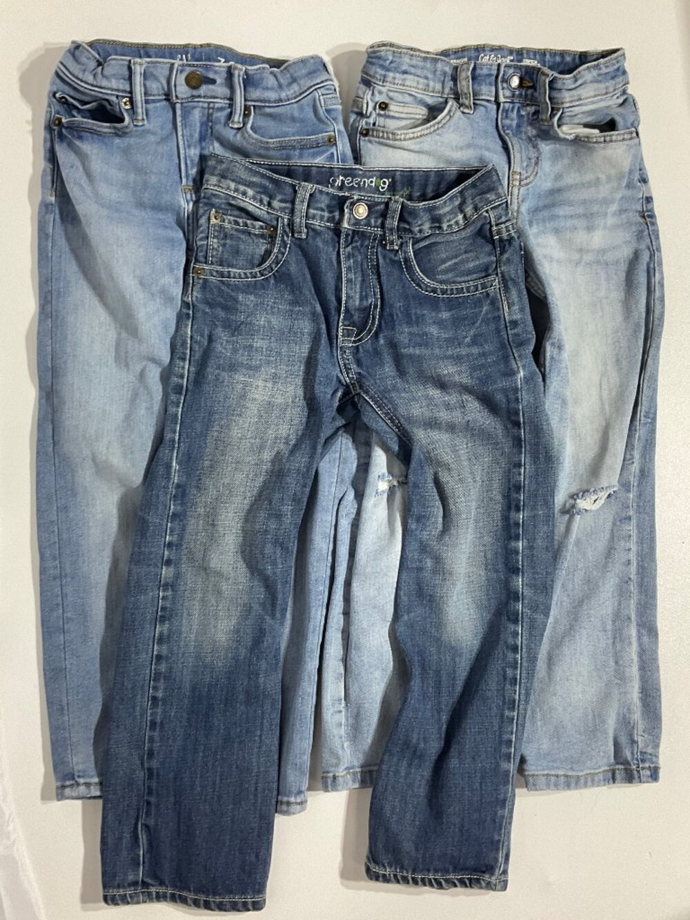 Girls Jean Bundle Sz 7 Gap Greendog Cat & Jack Denim